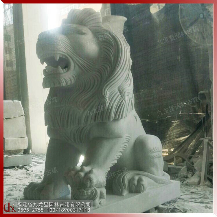 漢白玉石獅子
