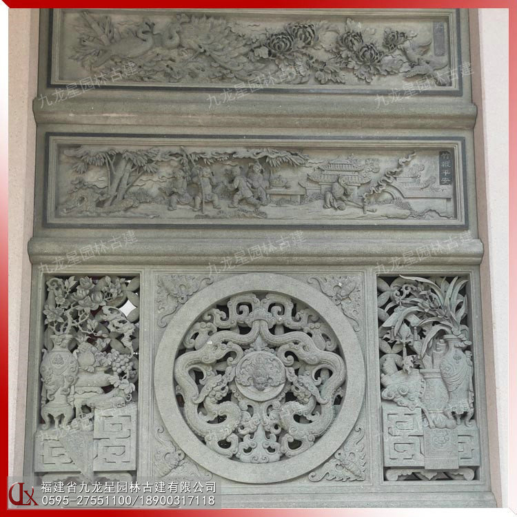 祠堂外裝浮雕圖片