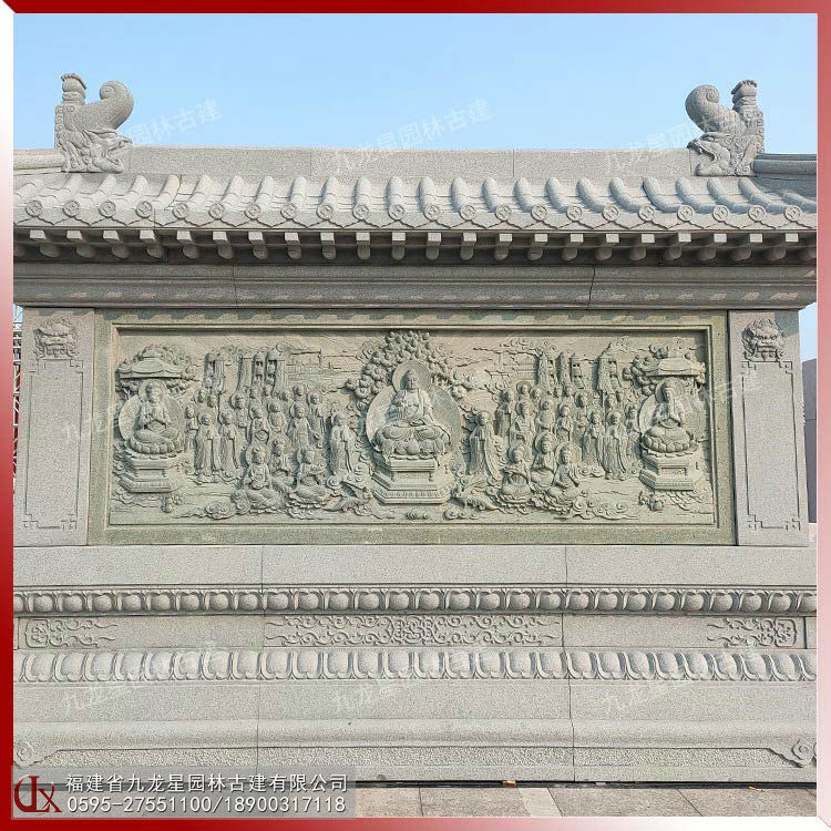 石雕浮雕佛祖說(shuō)法圖